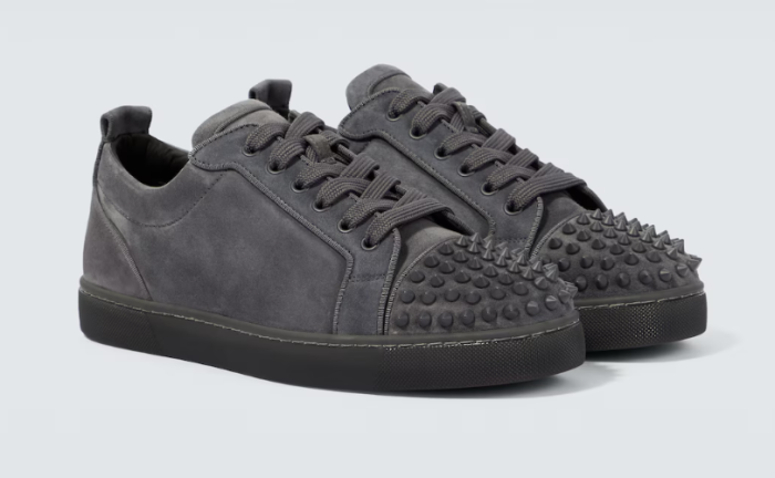 Ch**an louboutin l0*is junior spikes suede sneakers